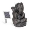 Felsquell Solar-Kaskadenbrunnen Akkubetrieb 2 KW Solarpanel 3 LEDs -Heimladen 10032286 yy 0001 front Blumfeldt Felsquell Solar Kaskadenbrunnen
