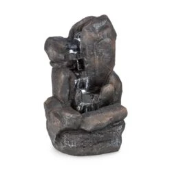 Felsquell Solar-Kaskadenbrunnen Akkubetrieb 2 KW Solarpanel 3 LEDs -Heimladen 10032286 yy 0003 detail Blumfeldt Felsquell Solar Kaskadenbrunnen