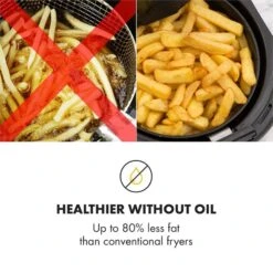 AirVital Heißluftfritteuse 1300W 2,5l CeraPlus-Antihaft Touch Weiß -Heimladen 10032331 yy 0007 logo Klarstein AirVital Heissluftfritteuse 1300W weiss reedit