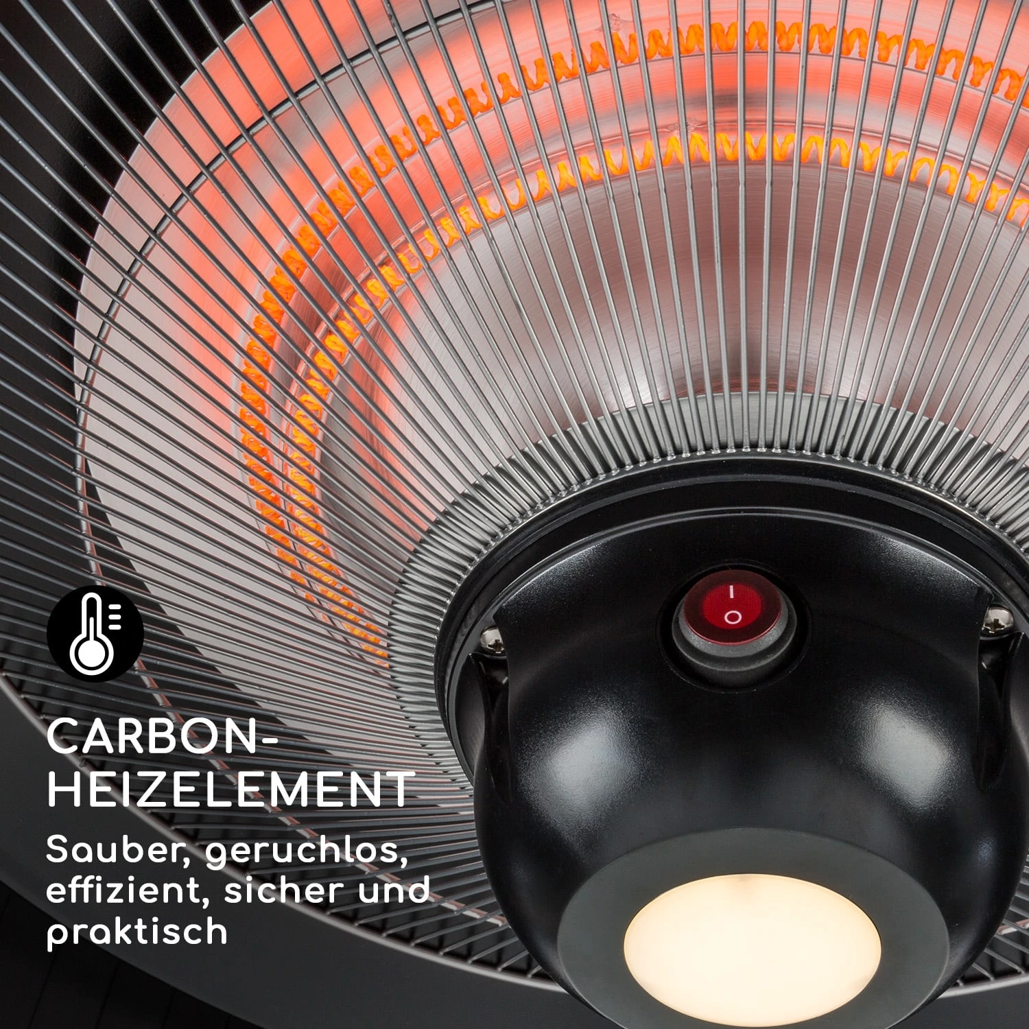 Venice Heat Terrassenheizstrahler 800/1000/1800W Fernbedienung Schwarz 6 Venice Heat Terrassenheizstrahler 800/1000/1800W Fernbedienung Schwarz – Bild 4