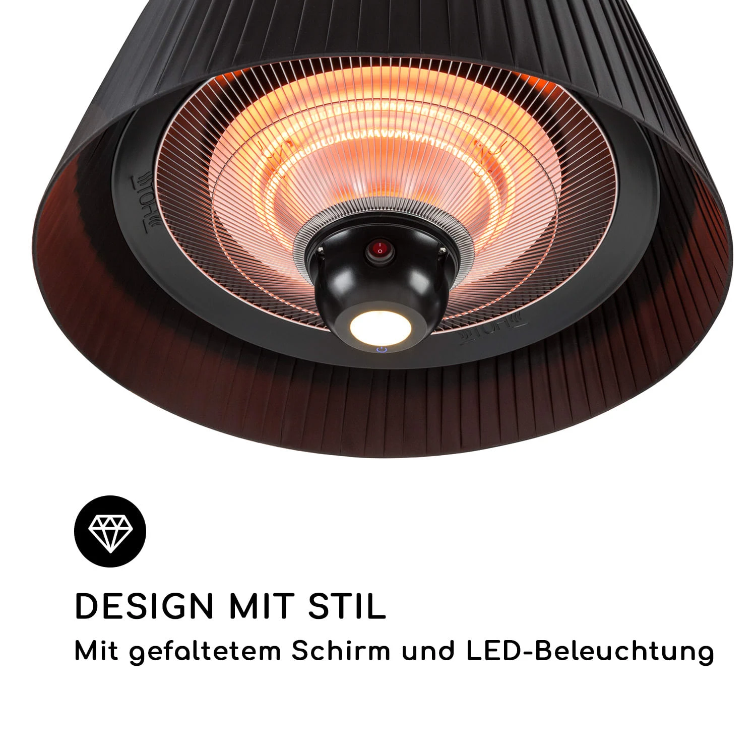 Venice Heat Terrassenheizstrahler 800/1000/1800W Fernbedienung Schwarz 10 Venice Heat Terrassenheizstrahler 800/1000/1800W Fernbedienung Schwarz – Bild 8