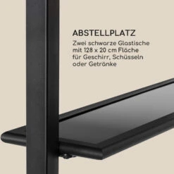 Steakhouse Grilldach 220x215x140cm PE 180 G/m² Flammhemmend Stahl Grau -Heimladen 10032523 de 0007 logo