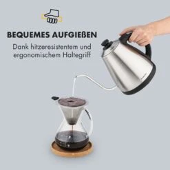 Garcon Wasserkocher 1L 2000W Warmhaltefunktion Schwanenhals Edelstahl -Heimladen 10032533 de 0006 logo