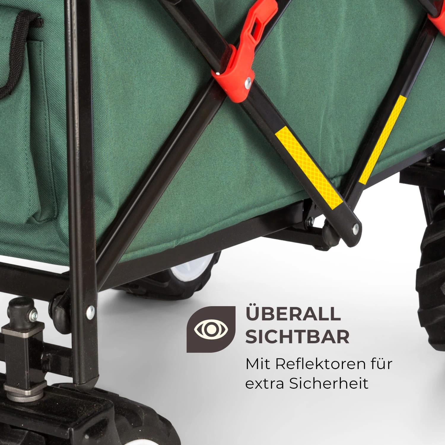 Easy Rider Bollerwagen Bis 70kg Teleskopstange Zusammenklappbar Grün 7 Easy Rider Bollerwagen Bis 70kg Teleskopstange Zusammenklappbar Grün – Bild 5