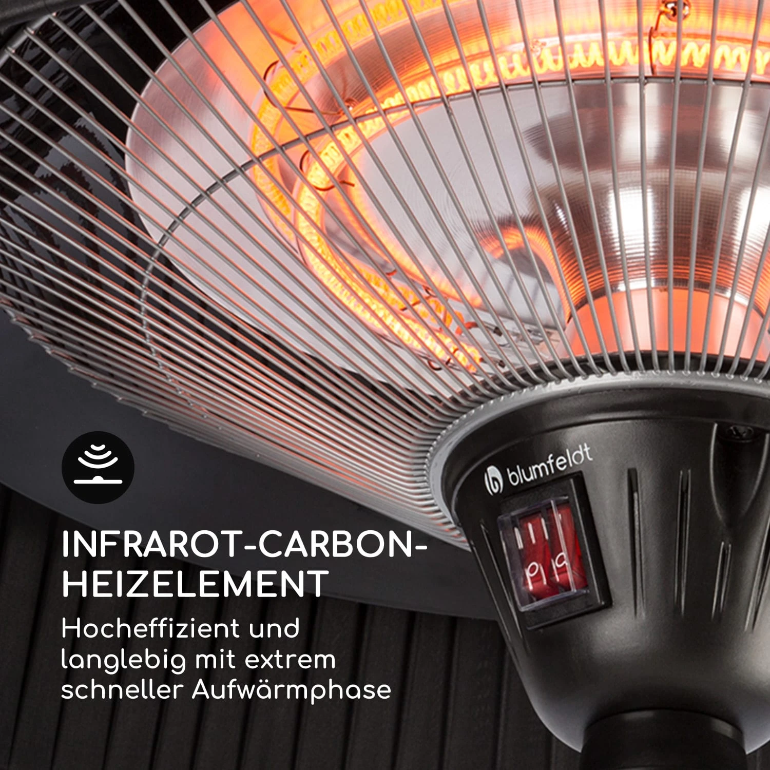 Venice Heat Stand Infrarot-Heizstrahler 1000/2000W Carbon IP34 6 Venice Heat Stand Infrarot-Heizstrahler 1000/2000W Carbon IP34 – Bild 4