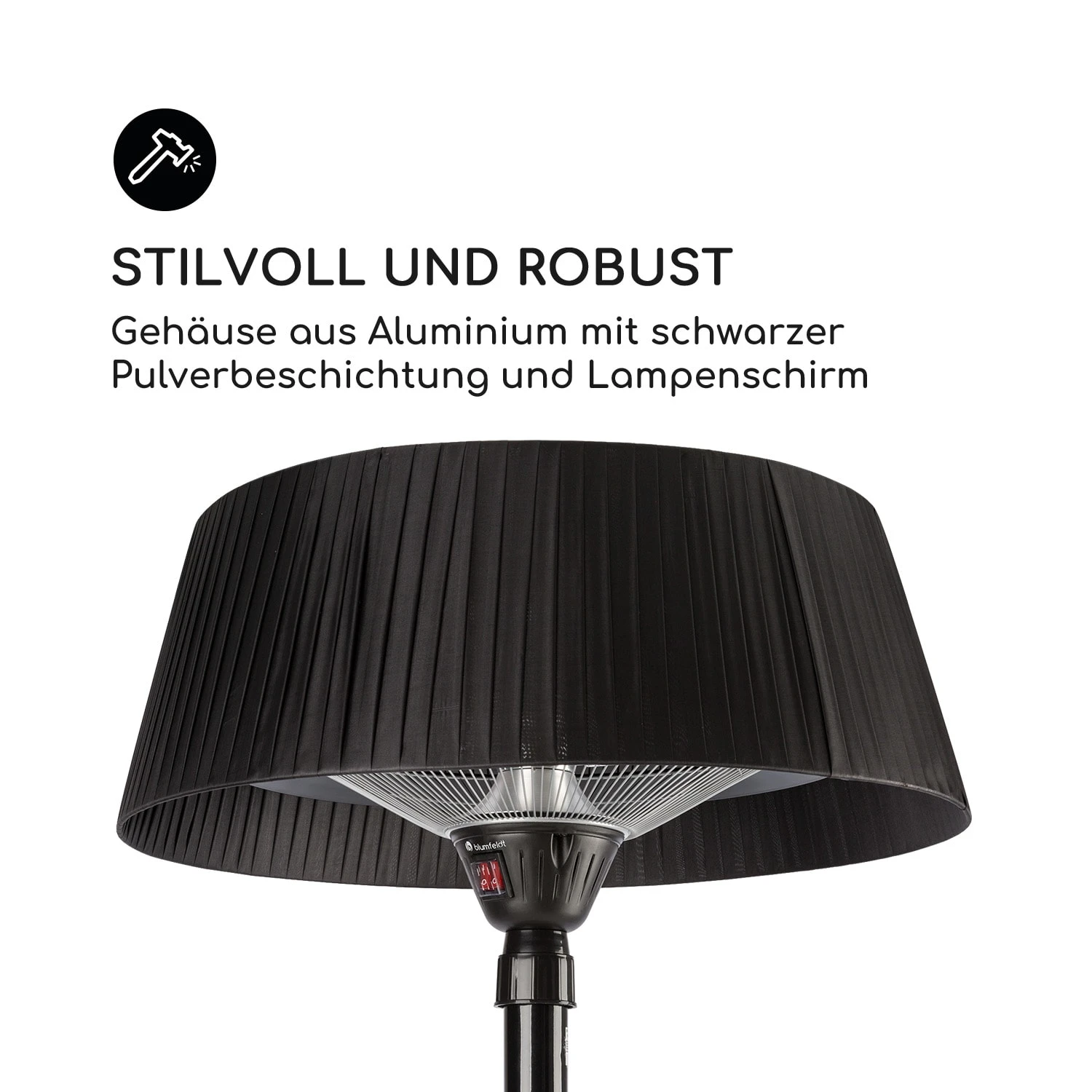 Venice Heat Stand Infrarot-Heizstrahler 1000/2000W Carbon IP34 8 Venice Heat Stand Infrarot-Heizstrahler 1000/2000W Carbon IP34 – Bild 6