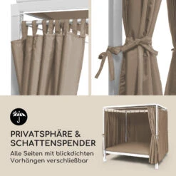 Senator Lounge Gartenliege 188x208x205cm Sonnendach Polyester Stahl -Heimladen 10032569 de 0005 logo