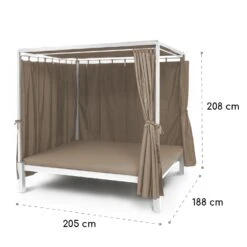 Senator Lounge Gartenliege 188x208x205cm Sonnendach Polyester Stahl -Heimladen 10032569 yy 0009 logo