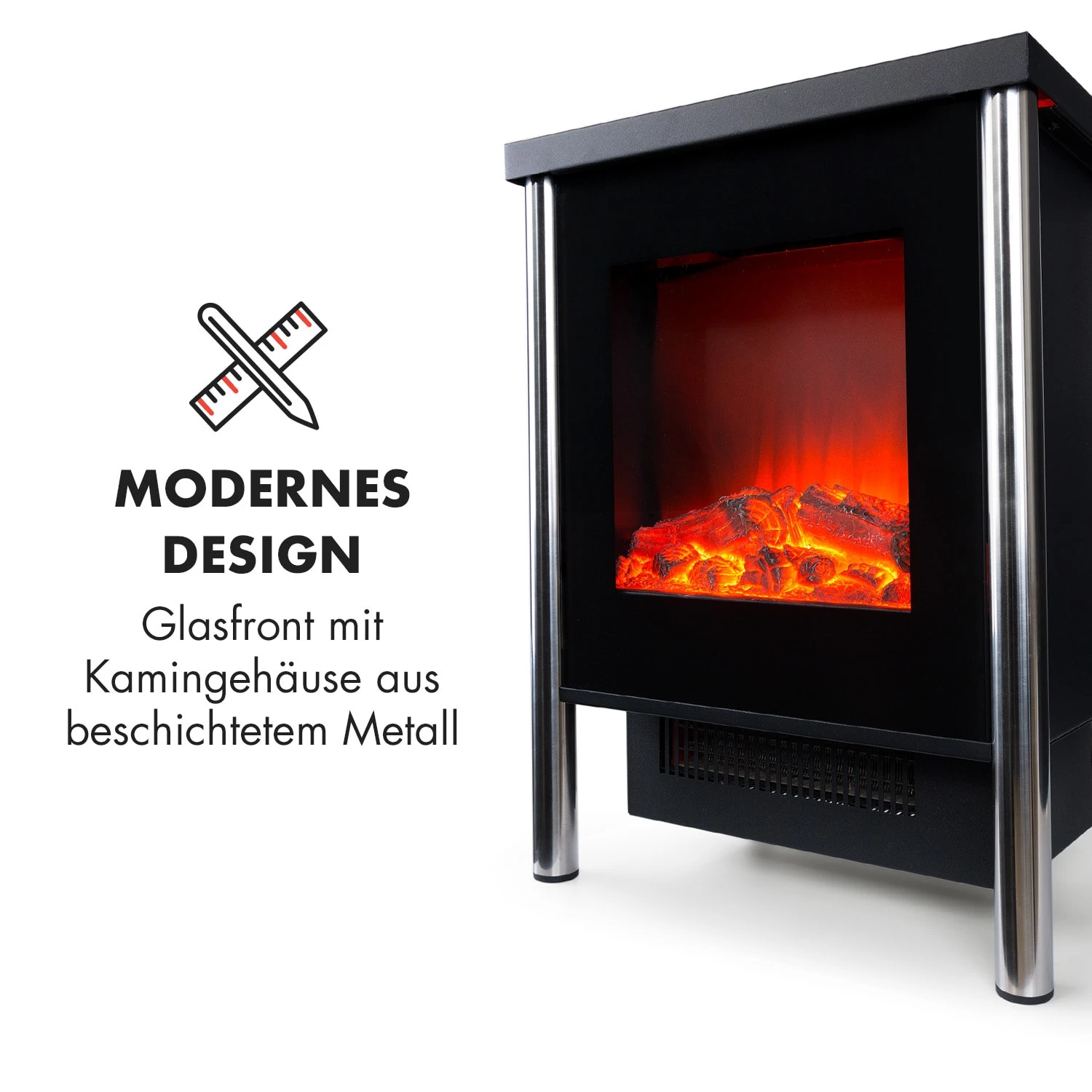 Copenhagen Elektrischer Kamin 950/1900W Thermostat Glasfront 8 Copenhagen Elektrischer Kamin 950/1900W Thermostat Glasfront – Bild 6