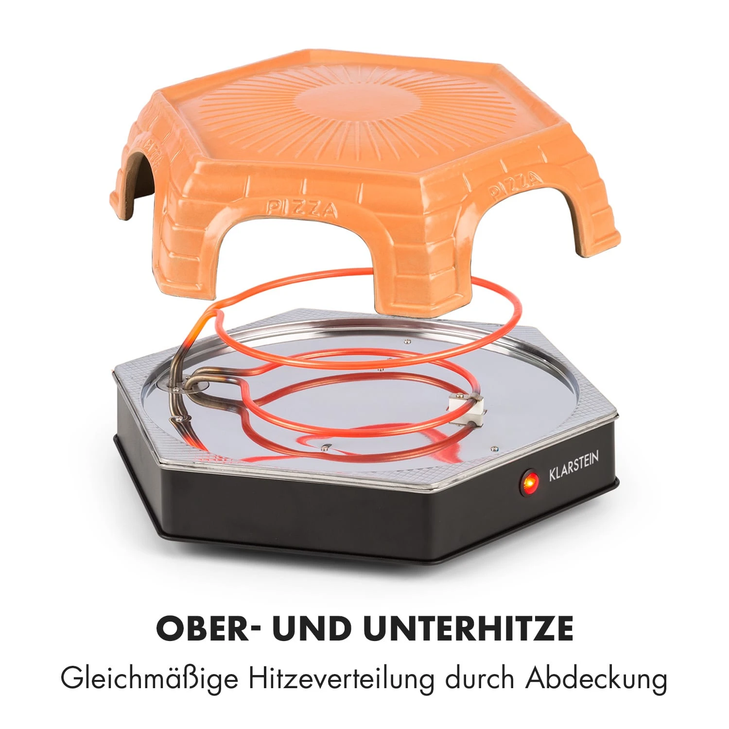 Capricciosa Pizzaofen 1500W Abdeckung Aus Terracotta Warmhaltefunktion 9 Capricciosa Pizzaofen 1500W Abdeckung Aus Terracotta Warmhaltefunktion – Bild 7