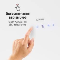 Annabelle 90 Dunstabzugshaube Glas 595 M³/h Touch-Armatur Weiß -Heimladen 10032685 de 0003 logo