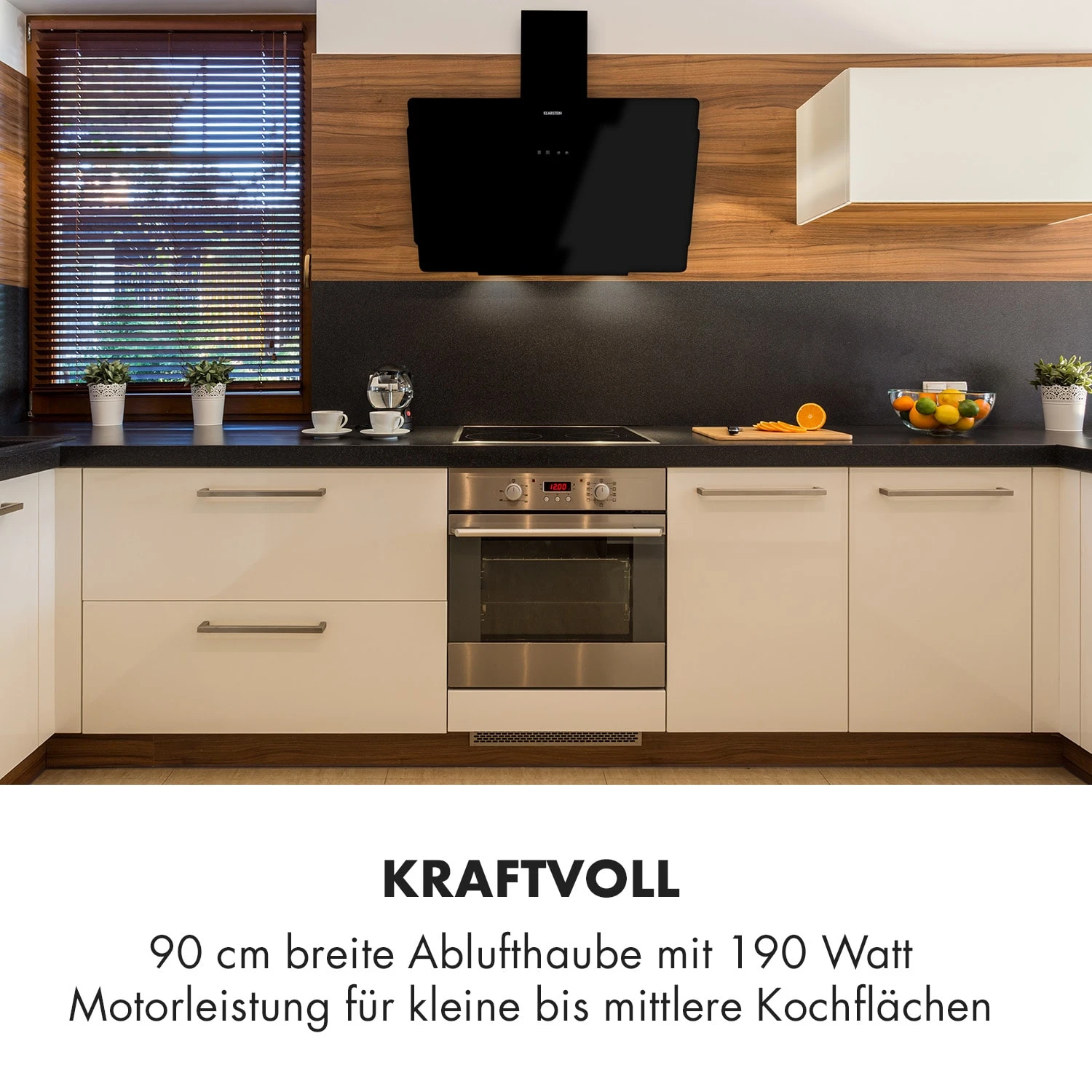 Aurica 90 Dunstabzugshaube, 90 Cm, Wandanbau, 165 W, Schwarz 4 Aurica 90 Dunstabzugshaube, 90 Cm, Wandanbau, 165 W, Schwarz – Bild 2