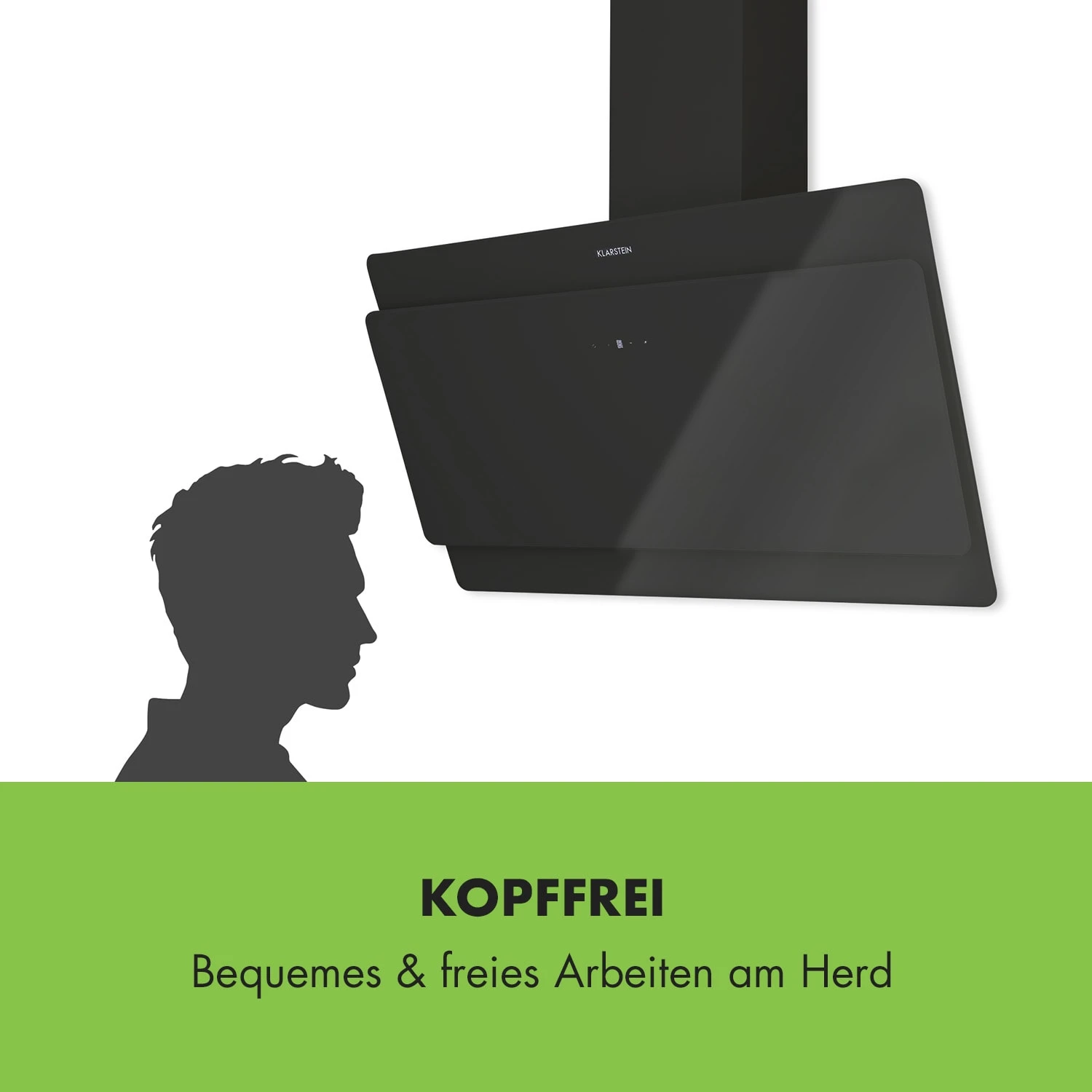 Aurica 90 Dunstabzugshaube, 90 Cm, Wandanbau, 165 W, Schwarz 6 Aurica 90 Dunstabzugshaube, 90 Cm, Wandanbau, 165 W, Schwarz – Bild 4