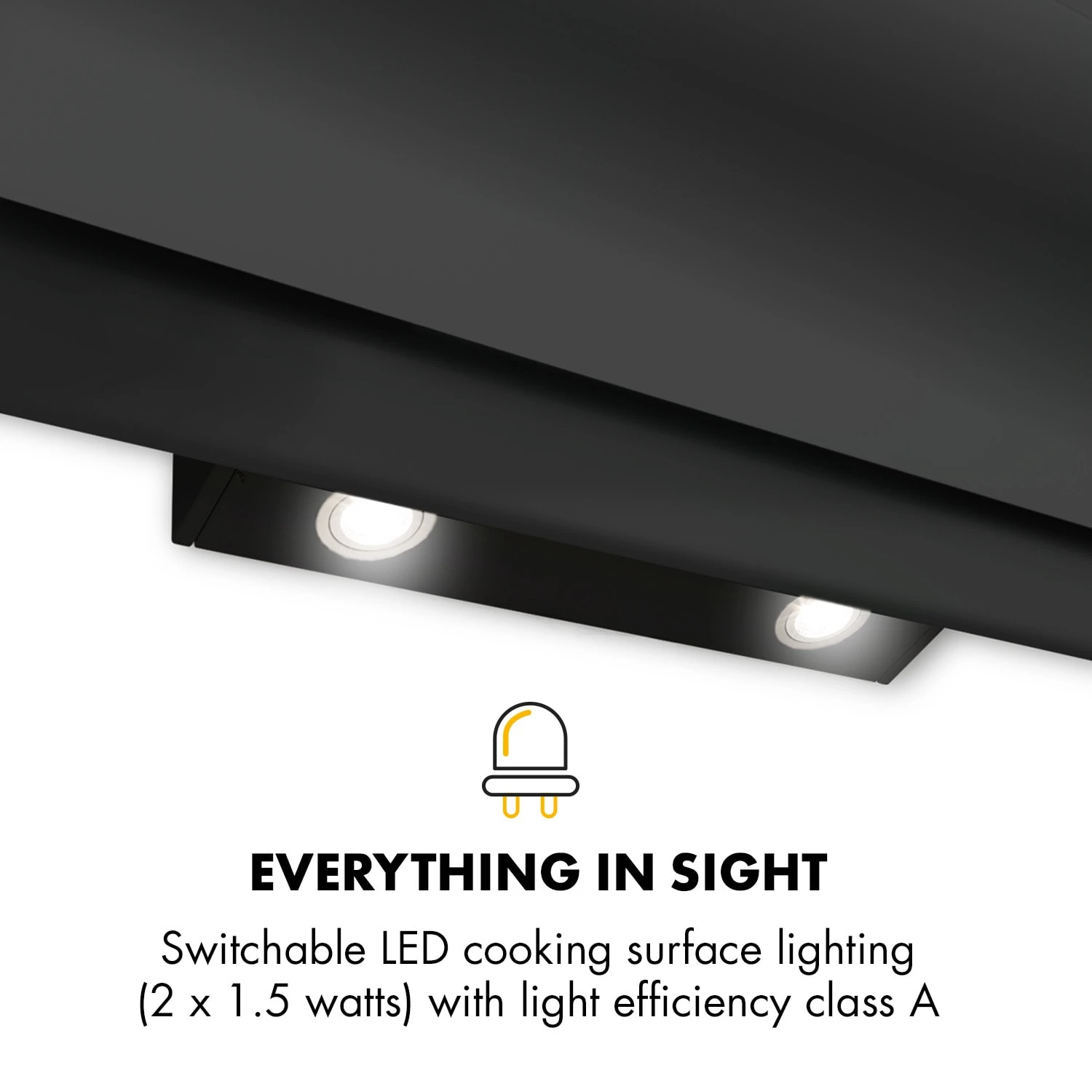 Aurica 90 Dunstabzugshaube, 90 Cm, Wandanbau, 165 W, Schwarz 9 Aurica 90 Dunstabzugshaube, 90 Cm, Wandanbau, 165 W, Schwarz – Bild 7