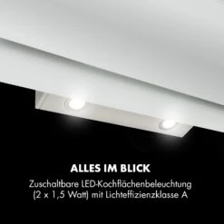 Aurica 90 Dunstabzugshaube 90cm 600 M³/h LED Touch Glas Weiß -Heimladen 10032767 de 0007 logo