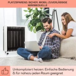 Thermaxx 2500 Ölradiator 2500W 5-35° C 24h-Timer Weiß/schwarz -Heimladen 10032775 de 0007 usp