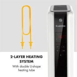 Thermaxx 2500 Ölradiator 2500W 5-35° C 24h-Timer Weiß/schwarz -Heimladen 10032775 yy 0009 logo Klarstein Thermaxx 2500 oelradiator weiss schwarz