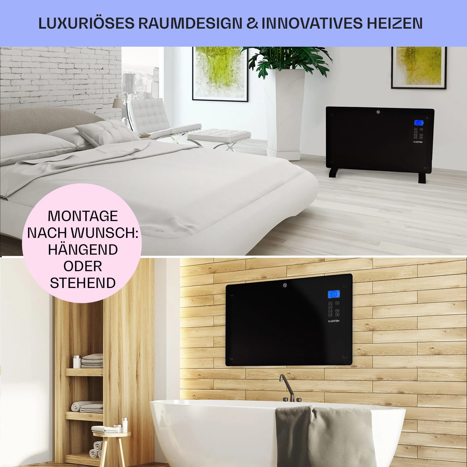 Norderney Konvektions-Heizgerät Thermostat Timer 2000W 30m² Schwarz 9 Norderney Konvektions-Heizgerät Thermostat Timer 2000W 30m² Schwarz – Bild 7