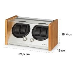 Hanoi 4 Uhrenbeweger, 4 Uhren, 3 Geschwindigkeiten, 4 Modi, Bambus -Heimladen 10032798 yy 0008 logo Klarstein Hanoi 4 Uhrenbeweger 4 Uhren bambus