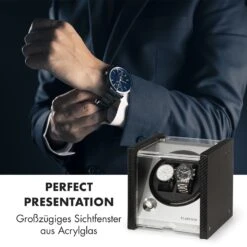 Tokyo 2 Uhrenbeweger, 2 Uhren, 3 Geschwindigkeiten, 4 Modi, Schwarz -Heimladen 10032799 de 0002 logo