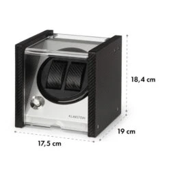 Tokyo 2 Uhrenbeweger, 2 Uhren, 3 Geschwindigkeiten, 4 Modi, Schwarz -Heimladen 10032799 yy 0008 logo Klarstein Tokyo 2 Uhrenbeweger 2 Uhren schwarz