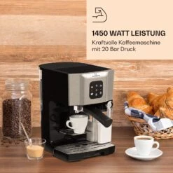 BellaVita Kaffeemaschine 3-in-1 1450 W 20 Bar Milchschäumer 9 BellaVita Kaffeemaschine 3-in-1 1450 W 20 Bar Milchschäumer -Heimladen 10032806 de 0002 logo