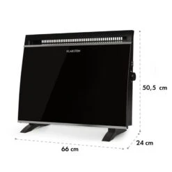 Gotland Glaskonvektor 600, 900 Und 1500W Standgerät Schwarz -Heimladen 10032867 yy 0008 logo Klarstein Gotland Glaskonvektor schwarz