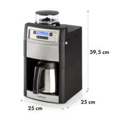 Aromatica II Thermo Kaffeemaschine, Mahlwerk, 1,25 L, Silber -Heimladen 10032875 yy 0011 logo Klarstein Aromatica II Thermo Kaffeemaschine silber