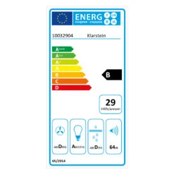 Athena Dunstabzugshaube 60cm Abluft: 350 M³/h LED Edelstahl -Heimladen 10032904 energy label
