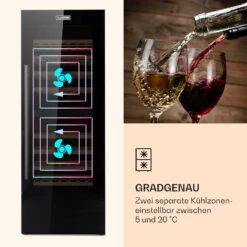 Barossa 77 Duo Weinkühlschrank 2 Zonen 191 L 77 Fl. Touch LED Schwarz -Heimladen 10032963 de 0005 logo