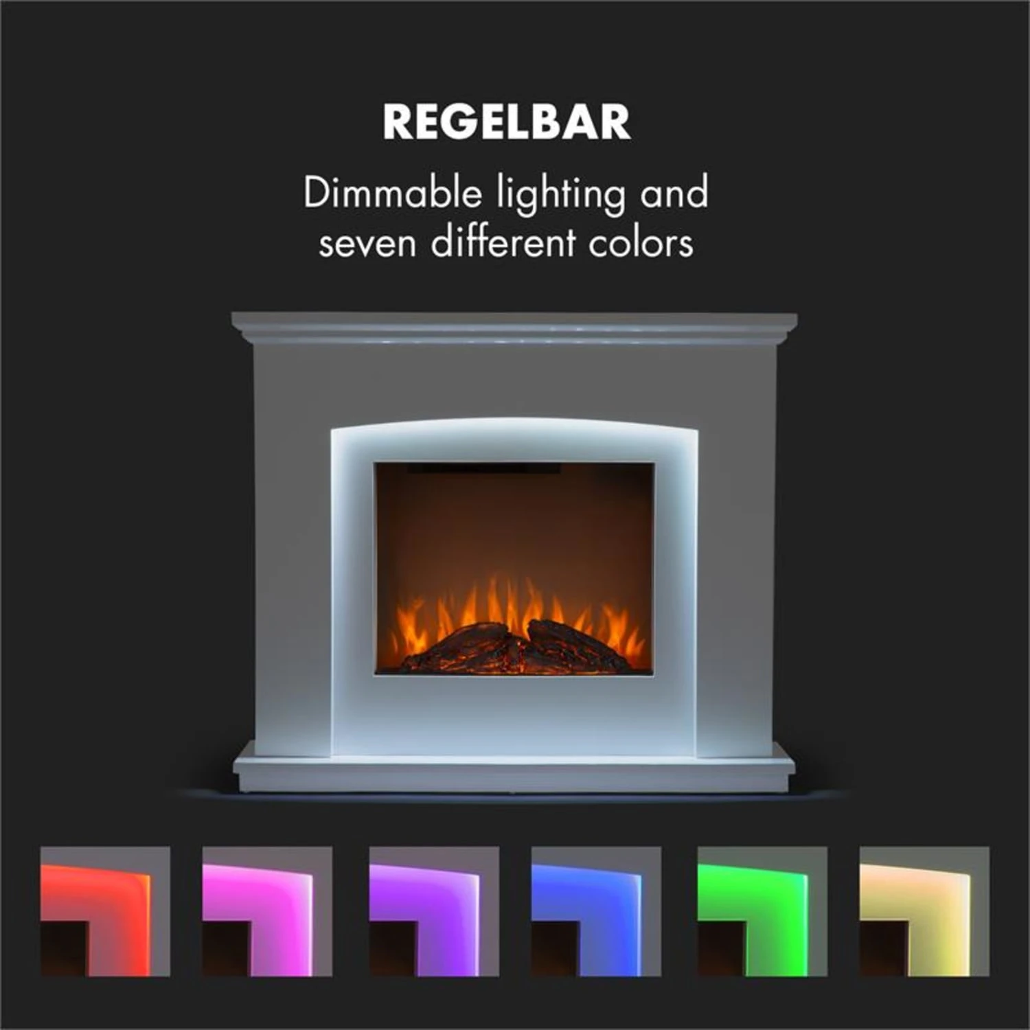 Aosta Light & Fire Elektrischer Kamin 1000/2000W Fernbedienung 7 Aosta Light & Fire Elektrischer Kamin 1000/2000W Fernbedienung – Bild 5