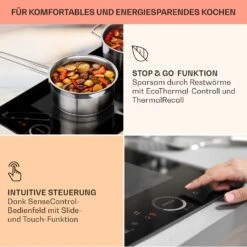 Delicatessa Slim Domino Induktionskochfeld 3500W Timer Schwarz -Heimladen 10033015 de 0004 usp
