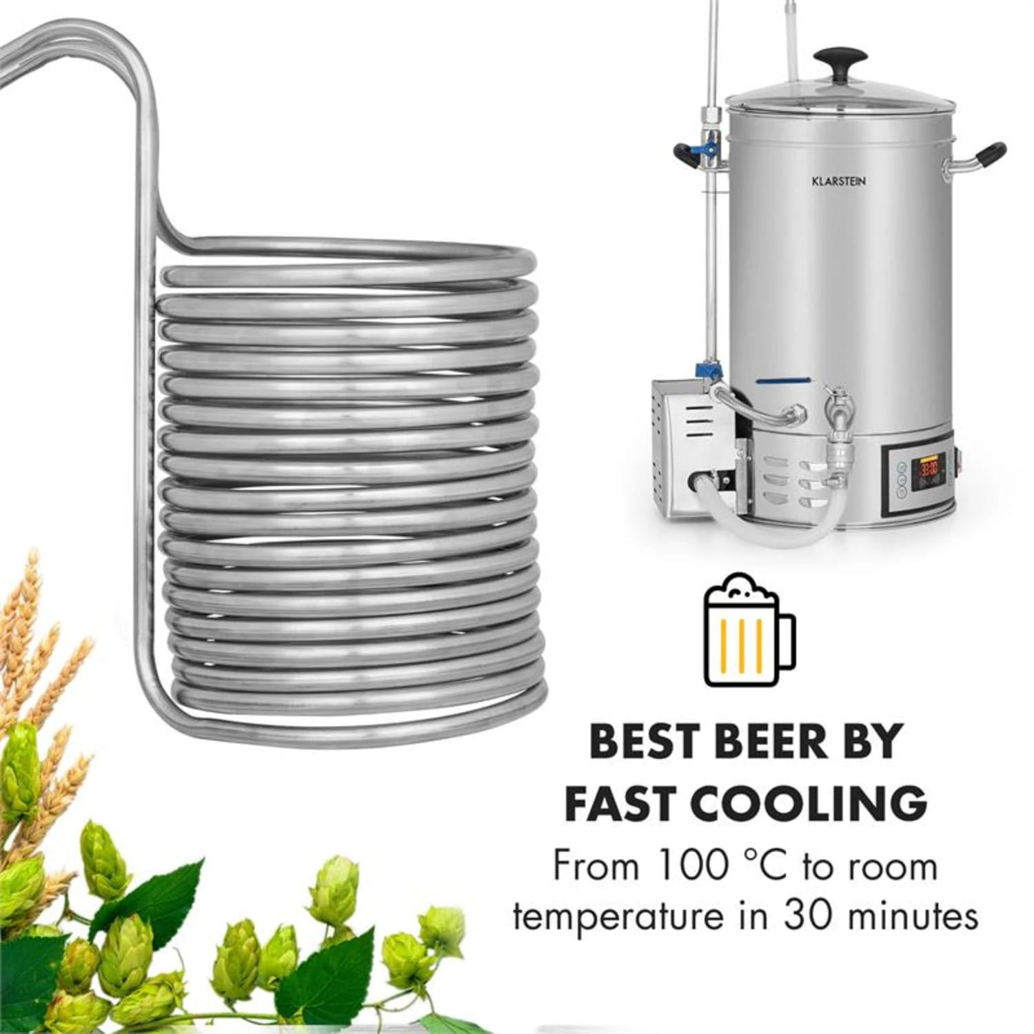 Chiller 12 Eintauchkühler Ø21,5 Cm 18 Schleifen 304 Edelstahl 4 Chiller 12 Eintauchkühler Ø21,5 Cm 18 Schleifen 304 Edelstahl – Bild 2