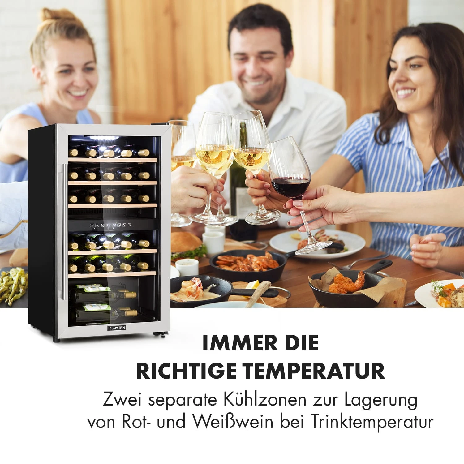 Vinamour 29 Duo Weinkühlschrank 2 Zonen 80L/29 Flaschen 5-22°C Touch 6 Vinamour 29 Duo Weinkühlschrank 2 Zonen 80L/29 Flaschen 5-22°C Touch – Bild 4