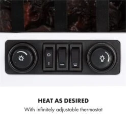 Graz Elektrischer Kamin 1000/2000W Thermostat PanoramaView -Heimladen 10033095 yy 0005 logo Klarstein Graz Elektrischer Kamin weiss