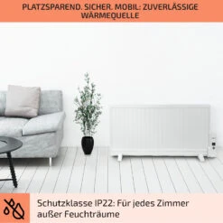Wallander Ölradiator 1000W Thermostat Ölheizung Ultraflach Weiß -Heimladen 10033102 de 0007 usp