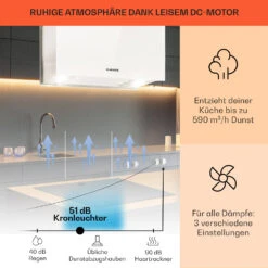 Kronleuchter L Inselabzugshaube 60cm Abluft: 590m³/h LED Touch Glas Weiß 13 Kronleuchter L Inselabzugshaube 60cm Abluft: 590m³/h LED Touch Glas Weiß -Heimladen 10033107 de 0003 usp