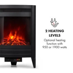 Vienna Elektrischer Eckkamin 1900W Wochentimer Fernbedienung -Heimladen 10033112 yy 0003 logo Electric Fireplace With log LED flame