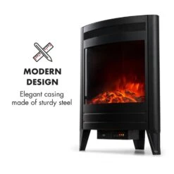 Vienna Elektrischer Eckkamin 1900W Wochentimer Fernbedienung -Heimladen 10033112 yy 0006 logo Electric Fireplace With log LED flame