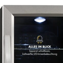 Beersafe M Kühlschrank 33 Liter 2 Böden Panoramaglastür Edelstahl -Heimladen 10033119 de 0005 logo