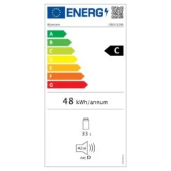 Beersafe M Kühlschrank 33 Liter 2 Böden Panoramaglastür Edelstahl -Heimladen 10033119 energy label