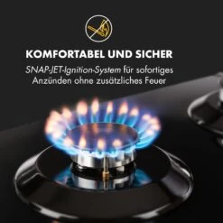Ignito Domino Gaskochfeld 2-flammig Sabaf-Brenner Glaskeramik Schwarz -Heimladen 10033131 de 0005 logo