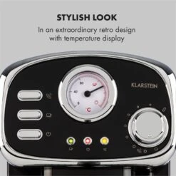 Espressionata Gusto Espressomaschine 1100W 15 Bar Druck Schwarz -Heimladen 10033209 yy 0003 logo Klarstein Espressionata Gusto Espressomaschine