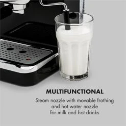 Espressionata Gusto Espressomaschine 1100W 15 Bar Druck Schwarz -Heimladen 10033209 yy 0007 logo Klarstein Espressionata Gusto Espressomaschine