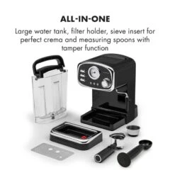 Espressionata Gusto Espressomaschine 1100W 15 Bar Druck Schwarz -Heimladen 10033209 yy 0008 logo Klarstein Espressionata Gusto Espressomaschine reedit