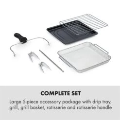 AeroVital Cube Heißluftfritteuse 1600W 12l Timer 16 Programme Schwarz -Heimladen 10033248 yy 0008 logo Klarstein AeroVital Cube Heissluftfritteuse schwarz reedit v3