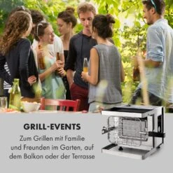 Crossfire Vertikaler Gasgrill 800°C Infrarot-Brenner 12.000 BTU Silber -Heimladen 10033288 de 0002 logo