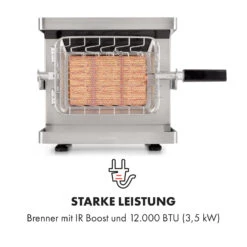 Crossfire Vertikaler Gasgrill 800°C Infrarot-Brenner 12.000 BTU Silber -Heimladen 10033288 de 0003 logo