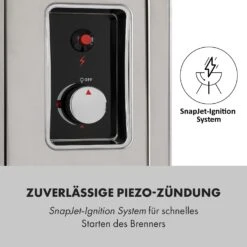 Crossfire Vertikaler Gasgrill 800°C Infrarot-Brenner 12.000 BTU Silber -Heimladen 10033288 de 0006 logo