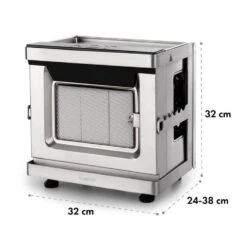 Crossfire Vertikaler Gasgrill 800°C Infrarot-Brenner 12.000 BTU Silber -Heimladen 10033288 yy 0011 logo Klarstein Crossfire Vertikaler Gasgrill silber reedit